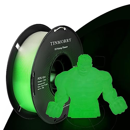 PETG Filament 1,75 mm, TINMORRY Filament PETG 3D Druckmaterialien, Kompatibel mit Bambu FDM 3D-Drucker, 1 kg 1 Spule, Glow Green PETG Filament 1,75 mm, TINMORRY Filament PETG 3D Druckmaterialien, Kompatibel mit Bambu FDM 3D-Drucker, 1 kg 1 Spule, Glow Green von TINMORRY