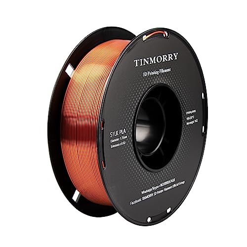 Silk PLA Filament 1,75mm, TINMORRY 3D Drucker Filament 1kg spool, Copper von TINMORRY