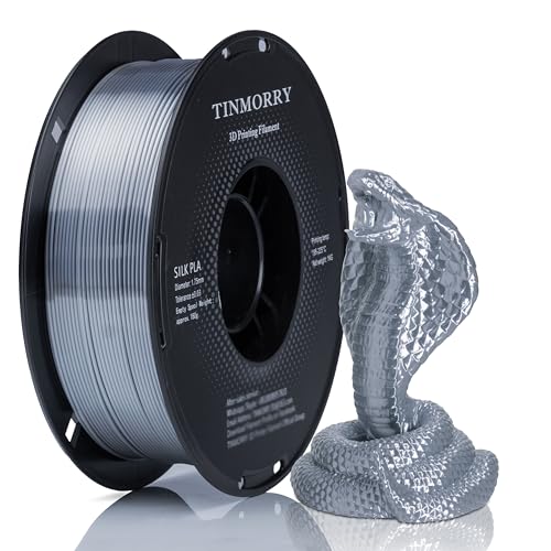 Silk PLA Filament 1.75mm 1kg, TINMORRY Tangle-free Filament PLA 3D Printing Materials for 3D Printer, 1 Spool, Silk Silver Silk PLA Filament 1.75mm 1kg, TINMORRY Tangle-free Filament PLA 3D Printing Materials for 3D Printer, 1 Spool, Silk Silver von TINMORRY