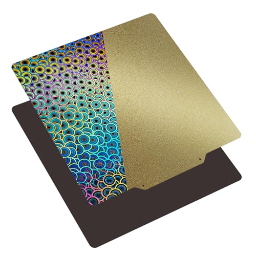 TIOPY Kaleidoscope PEY+Textured PEI Druckplatte 235x235mm, Magnetisch Spring Steel Druckbett, Doppelseitige Smooth PEY PET Platte für Ender 3/Ender 3 Pro/Ender 3 Neo/Ender 3 V2/Ender 5/ Neptune 2 von TIOPY