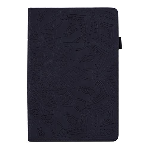Schutzhülle für Samsung Galaxy Tab A 10.1 2019, SM-T510/SM-T515 Multi-Angle Viewing Tablethülle 10zoll aus PU-Leder für Samsung Galaxy Tab A 10,1 Zoll 2019 Release Tablet - Schwarz von TIPOYOROO