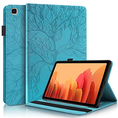 TIPOYOROO Schutzhülle für Samsung Galaxy Tab A7 10,4 Zoll 2022/2020, leichte PU-Leder-Klapphülle mit Kartenfach, Stifthalter für Galaxy Tab A7 10,4 Zoll SM-T500/503/505/507-Türkis von TIPOYOROO