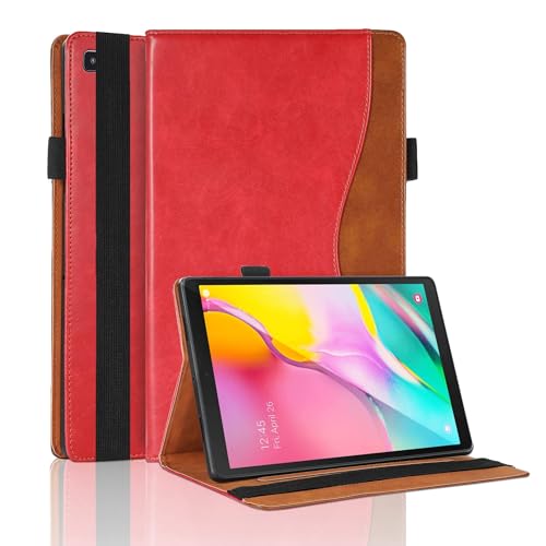 Samsung Galaxy Tab A 10.1 2019 Hülle (SM-T510/T515)Bussiness Premium Slim PU Leder Ständer Folio Cover für Samsung Galaxy Tab A 10.1 Zoll Tablet SM-T510/T515 2019 Auslöser M odle Shell Cover blau von TIPOYOROO