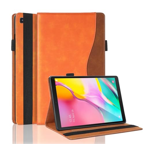 Samsung Galaxy Tab A 10.1 2019 Hülle (SM-T510/T515)Bussiness Premium Slim PU Leder Ständer Folio Cover für Samsung Galaxy Tab A 10.1 Zoll Tablet SM-T510/T515 2019 Auslöser M odle Shell Cover blau von TIPOYOROO