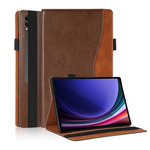 Schutzhülle für Samsung Galaxy Tab S10 Plus 2024/Tab S9 Plus 2023/S8 Plus 2022/S7 FE 2021/S7 Plus 2020 12,5 Zoll Business PU Leder Tablet Cover mit Kartenfach Stifthalter für X820/X810/X800/T970, von TIPOYOROO