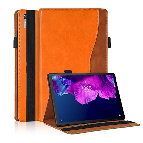 TIPOYOROO Schutzhülle für Lenovo Tab P11 2nd Gen/Xiaoxin Pad Plus 2023 11,5 Zoll TB350FU/TB350XU Bussiness Premium PU Leder Ständer Klapphülle Folio Cover für Lenovo Tab P11 2nd Gen 11,5 Zoll - Orange von TIPOYOROO