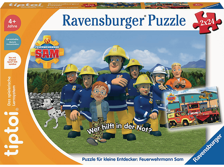 TIPTOI tiptoi® Puzzle für kleine Entdecker: Feuerwehrmann Sam tiptoi Puzzle, Mehrfarbig von TIPTOI