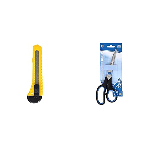 TIPTOP OFFICE Cuttermesser Standard, 18 mm, Gelb & TTO Büroschere 21 cm Soft Griff, Blau/Schwarz TIPTOP OFFICE Cuttermesser Standard, 18 mm, Gelb & TTO Büroschere 21 cm Soft Griff, Blau/Schwarz von TIPTOP OFFICE