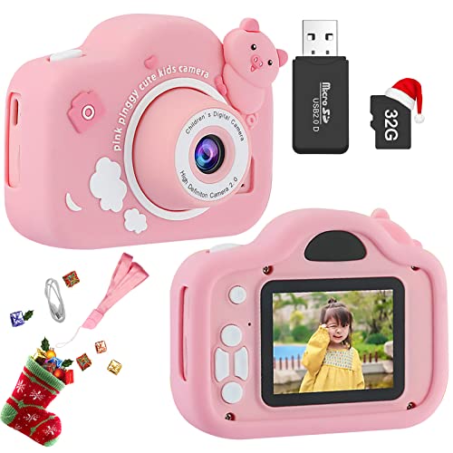 TISHOW Kinderkamera,2.0”Display Kinder Kamera 1080P HD Anti-Drop Digitalkamera Kinder für Jungen und Mädchen Geburtstagsgeschenk Weihnachten Spielzeug von TISHOW