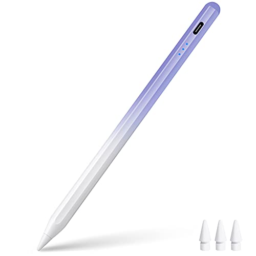 Stylus Pen für iPad 2018–2023, magnetischer iPad-Stift, Apple Pencil, Neigungssensor und Handflächenabweisung, kompatibel mit iPad 6–10, iPad Mini 5/6, iPad Pro 11 Zoll,12.9 Zoll cm(Purpur) ple) von TISLOVS