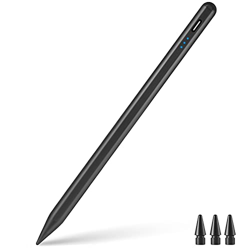 Stylus Pen für iPad 2018–2023, magnetischer iPad-Stift, Apple Pencil, Neigungssensor und Handflächenabweisung, kompatibel mit iPad 6–10, iPad Mini 5/6, iPad Pro 11 Zoll,12.9 Zoll cm (Schwarz) ) von TISLOVS