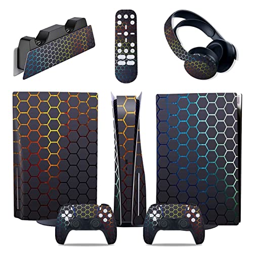 Für PS5 Konsole Disc Edition & Digital Edition Aufkleber Vinyl Decal Cover Für Ps5 Controller & Ladestation & Headset & Media Remote 42996 Blasenfrei Kein Schaum Kratzfest (Size : Disc Version) Für PS5 Konsole Disc Edition & Digital Edition Aufkleber Vinyl Decal Cover Für Ps5 Controller & Ladestation & Headset & Media Remote 42996 Blasenfrei Kein Schaum Kratzfest (Size : Disc Version) von TISURXQ
