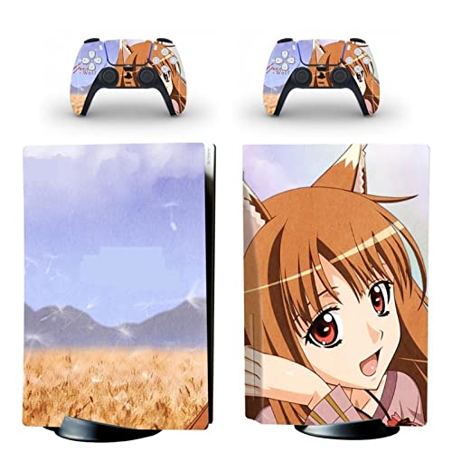 Für PS5 Skin Disc Edition Anime Console Und Controller Vinyl Cover Skins Wraps Für PS 5 Disc Version(5911) Blasenfrei Kein Schaum Kratzfest(Color:3) von TISURXQ