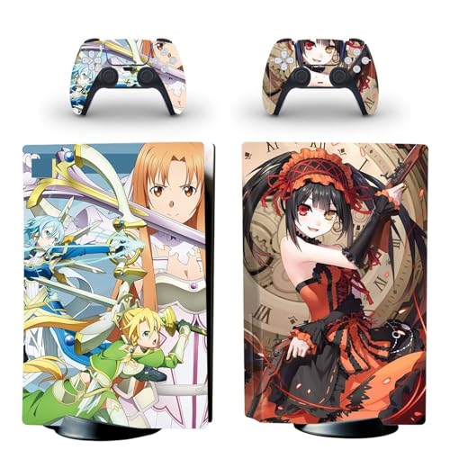 Für PS5 Skin Disc Edition Anime Console Und Controller Vinyl Cover Skins Wraps Für PS 5 Disc Version(5925) Blasenfrei Kein Schaum Kratzfest von TISURXQ