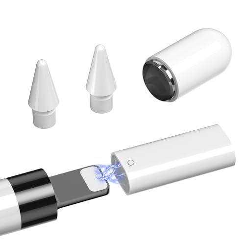 Ladeadapter Adapter Kompatibel mit Apple Pencil 1. Generation, 2 Stück Spitzen Ersatzspitzen Tips Nibs für iPencil 1. Gen Kappe Cap Magnetische Ersatzkappen Magnetische für iPad Pro/Mini/Air Ladeadapter Adapter Kompatibel mit Apple Pencil 1. Generation, 2 Stück Spitzen Ersatzspitzen Tips Nibs für iPencil 1. Gen Kappe Cap Magnetische Ersatzkappen Magnetische für iPad Pro/Mini/Air von TITACUTE