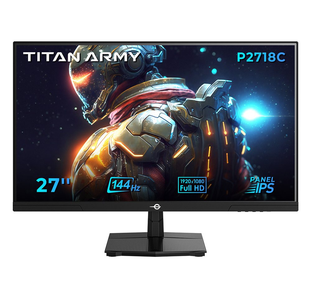 TITAN ARMY P2718C Flat 16:9 IPS FHD 144Hz Smart Monitor (1920 x 1080 px, FHD, 1 ms Reaktionszeit, 144 Hz, IPS, IPS-Technologie, FHD 1920 x 1080 Auflösung, 144 Hz, 99 % sRGB-Farbraum) von TITAN ARMY