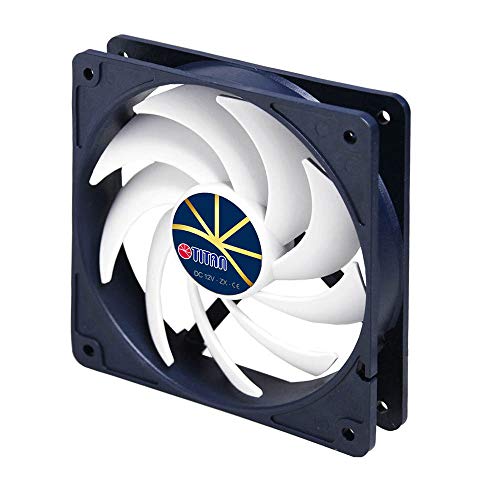 Titan TFD-9225H12ZP/KE(RB) Lüfter, 92 x 92 x 25 mm, Extreme Silent Fan mit PWM, leise schwarz von TITAN