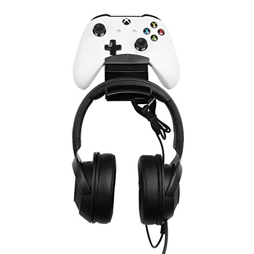 TIUIHU Schraubenloser Standhalter für Gaming Controller Gamepad &Kopfhörer, Wandhalterung Entwickelt für Gaming Bluetooth Kopfhörer, Xbox ONE, PS4, PS3, Dualshock,Steam von TIUIHU