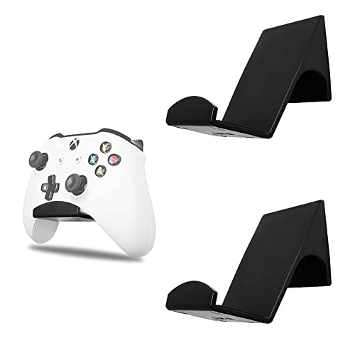 TIUIHU Universal Game Controller Wandhalterung Ständer Halter für Xbox One, Series X, PS5, PS4, PS3, Switch, Steelseries Gamepad und mehr, die meisten Headsets und Spielkonsolen, (2 Packungen) von TIUIHU