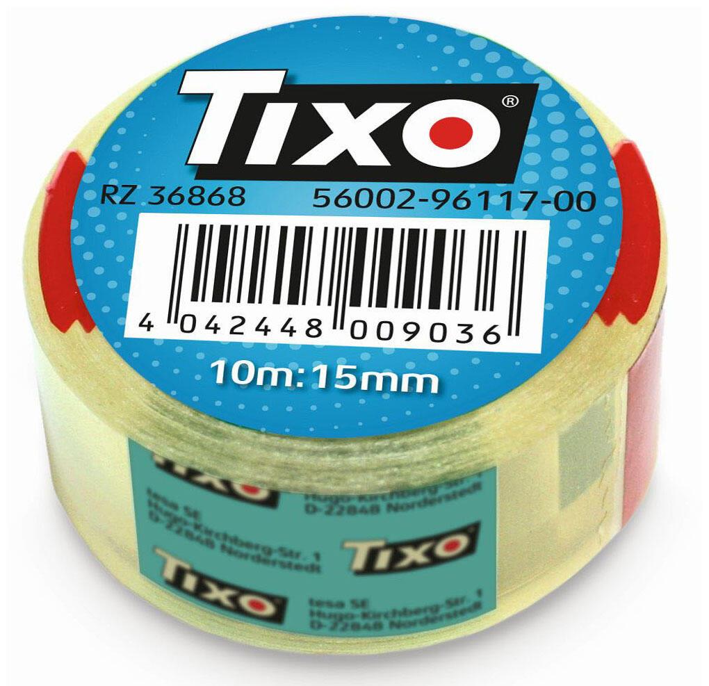 TIXO Klebefilm 15 mm x 10 m transparent von TIXO