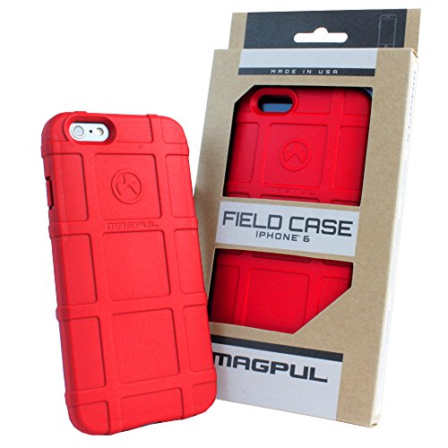 /iPhone 6s, mit TJS [gehärtetes Glas-Displayschutz] Magpul [Field] MAG484 Polymer-Cover Einzelhandelsverpackung, kompatibel mit Apple iPhone 6/iPhone 6S, 11,9 cm (4,7 Zoll), rot von TJS