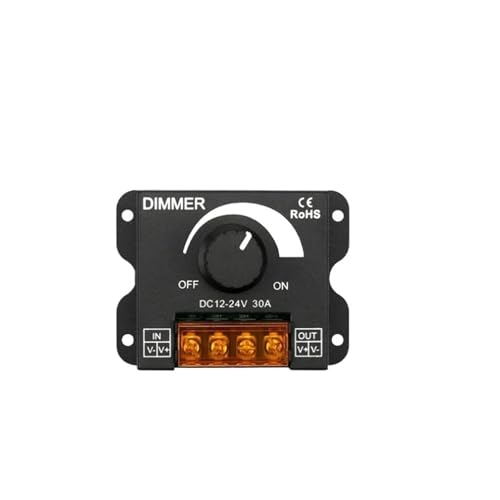 1–10 Stück DC 12 V 24 V LED-Dimmer, 30 A, 360 W, Spannungsregler, einstellbarer Controller for LED-Streifen, LED-Lichtdimmer(6 pcs) von TJXADNEV