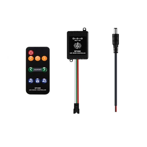 10WS2812B WS2811 DMX-zu-SPI-Controller-Decoder SP201E 5-Kanal-DMX 512 RGB WW-Decoder-Controller(SP106E 9Key RF Music) von TJXADNEV
