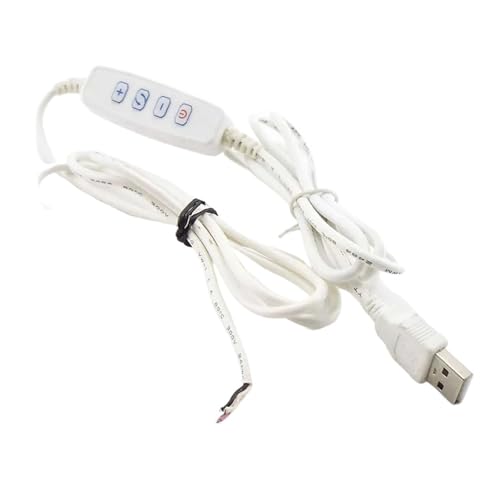3-poliges DC 5V LED-Dimmer-Verlängerungskabel, U-Anschluss, Netzkabel, Dimmlicht-Kontrollschalter-Adapter for LED-Glühbirne B4(White) von TJXADNEV