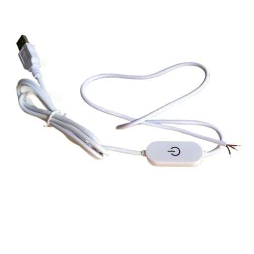 DC 5V 12V LED-Licht-Online-Touch-Schalter-Dimmer-Controller mit 2 Meter Kabel + zweifarbigem Lichtpanel.(Touch switch) von TJXADNEV