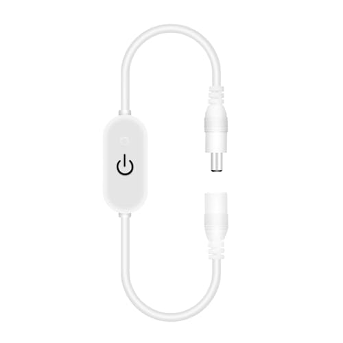DC12V 5V 3A LED-Licht mit Touch-Dimmer-Schalter, Helligkeits-Dimm-Speicherfunktion mit Gleichstrom(White) von TJXADNEV
