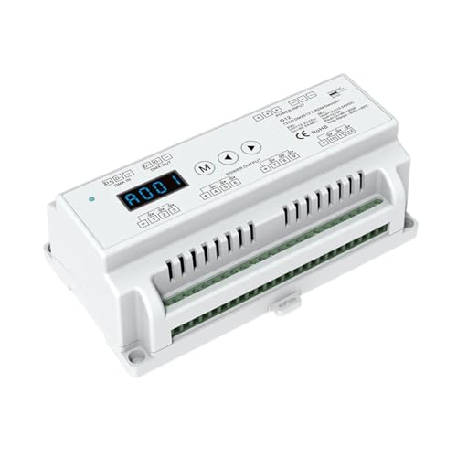 DMX-Decoder, Digital-Decoder und Controller, CV-Display/DIN-Schiene/Mehrfachdimmung(D12) von TJXADNEV