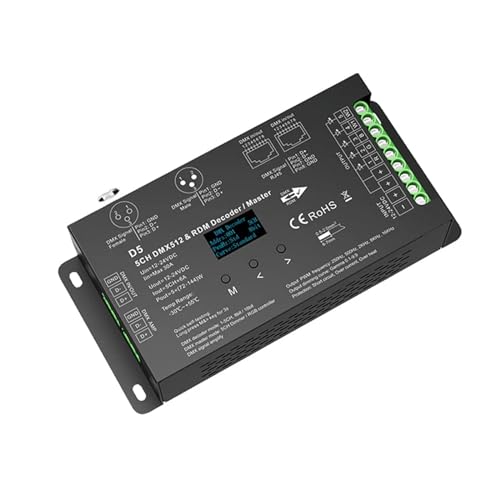 DMX-Decoder, Digital-Decoder und Controller, CV-Display/DIN-Schiene/Mehrfachdimmung(D5) von TJXADNEV