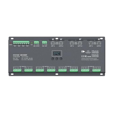 DMX512-Decoder 3A 24CH 32 Kanäle 72A 96A Ausgang LED-Lichtleisten-Controller DMX-PWM(LT-932-OLED) von TJXADNEV