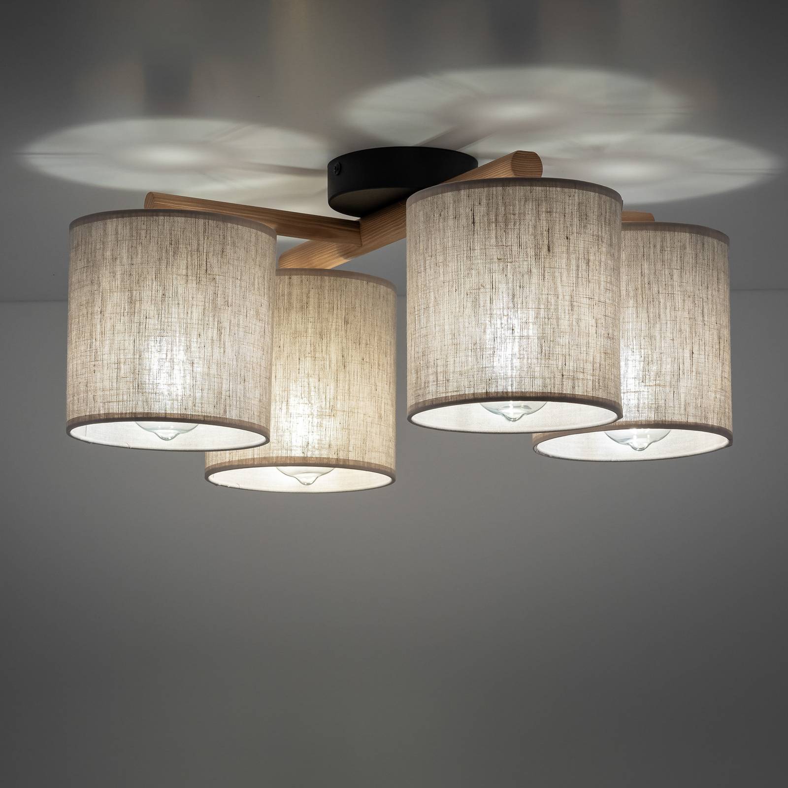 Deckenlampe Deva, vierflammig, Textil Deckenlampe Deva, vierflammig, Textil von TK Lighting