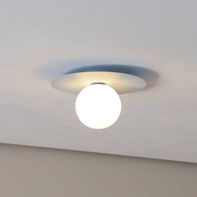 Deckenlampe Pixie, hellblau, Glas, Ø 25 cm, Kugel, G9 von TK Lighting