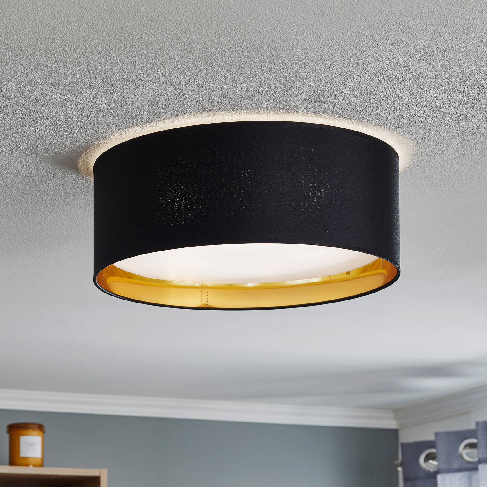 Deckenleuchte Bilbao,schwarz/gold, Ø 45 cm Deckenleuchte Bilbao,schwarz/gold, Ø 45 cm von TK Lighting