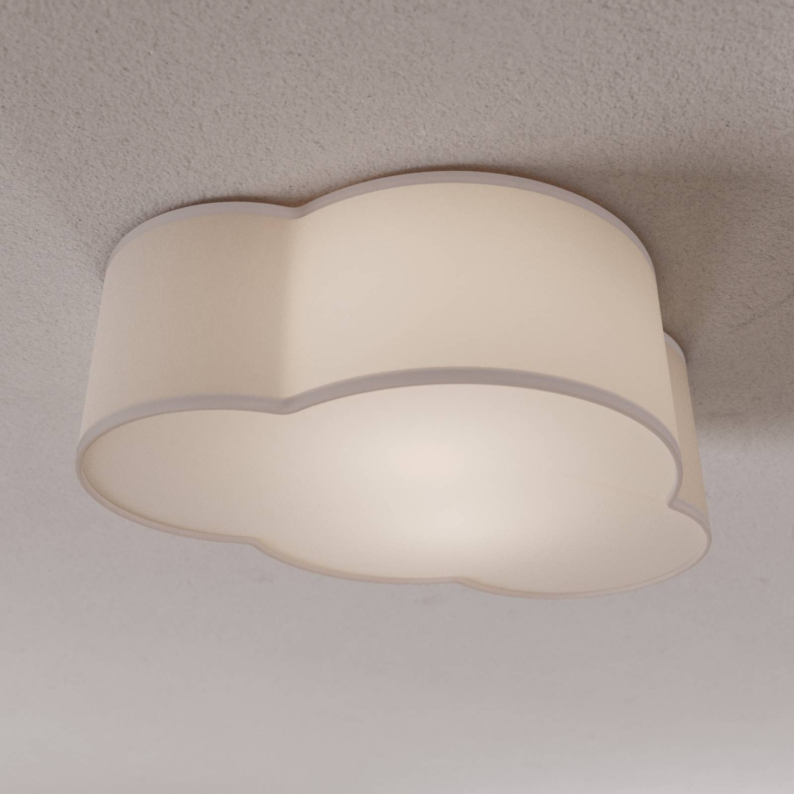 Deckenleuchte Cloud aus Textil, Länge 41 cm, grau von TK Lighting