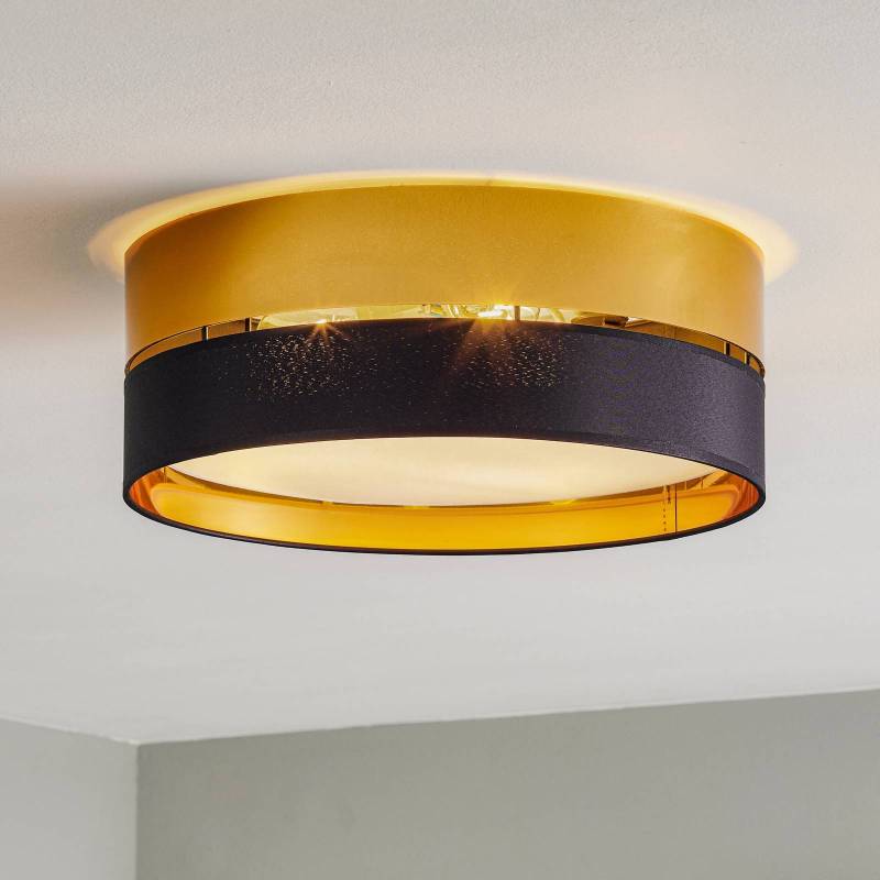 Deckenleuchte Hilton, schwarz/gold, Ø 45cm von TK Lighting