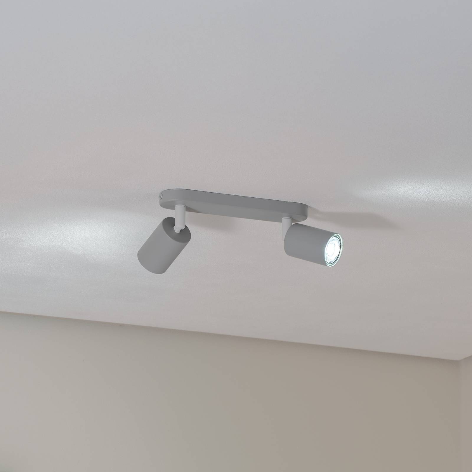 Deckenstrahler Livia, grau, 35 cm, 2-flg., Metall, GU10 Deckenstrahler Livia, grau, 35 cm, 2-flg., Metall, GU10 von TK Lighting
