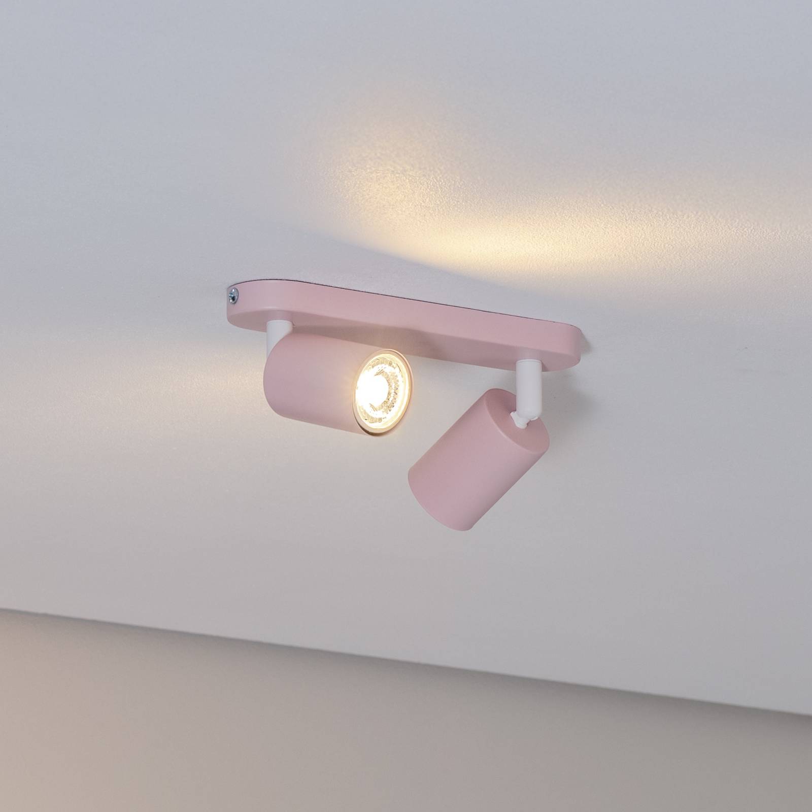 Deckenstrahler Livia, rosa, 35 cm, 2-flg., Metall, GU10 Deckenstrahler Livia, rosa, 35 cm, 2-flg., Metall, GU10 von TK Lighting