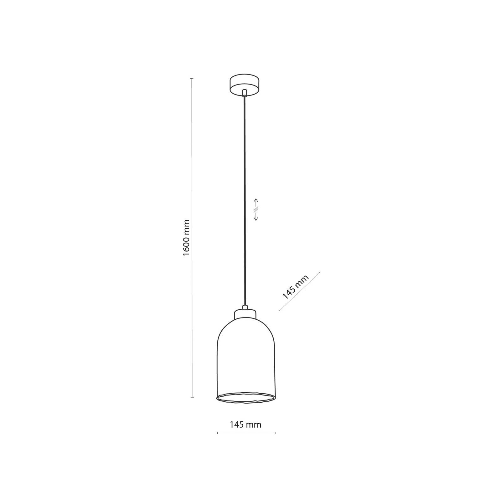 Glas-Hängeleuchte Satipo, einflammig, amber von TK Lighting