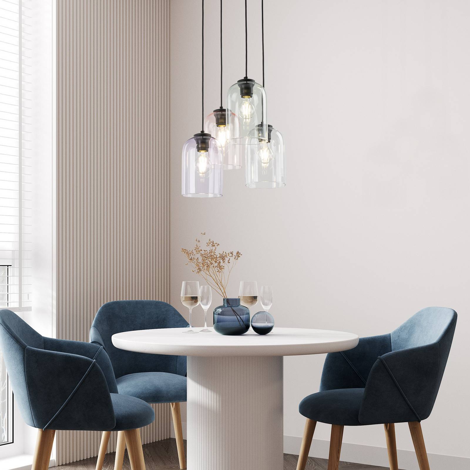 Hängelampe Molly, Ø 38 cm, mehrfarbig, Metall, Glas, 4-flg. Hängelampe Molly, Ø 38 cm, mehrfarbig, Metall, Glas, 4-flg. von TK Lighting