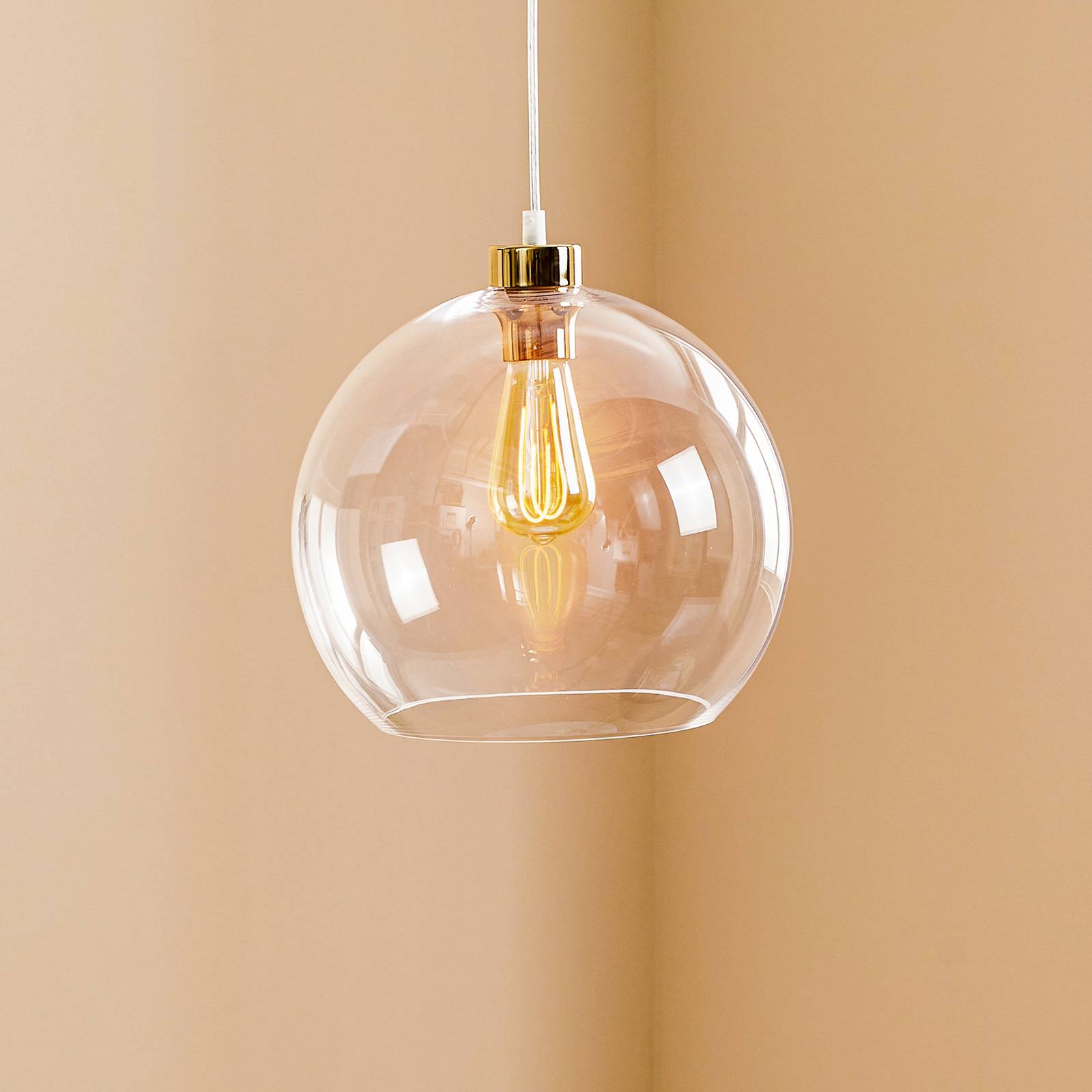 Hängeleuchte Cubus, transparent, Glas, Ø 30 cm, E27 Hängeleuchte Cubus, transparent, Glas, Ø 30 cm, E27 von TK Lighting