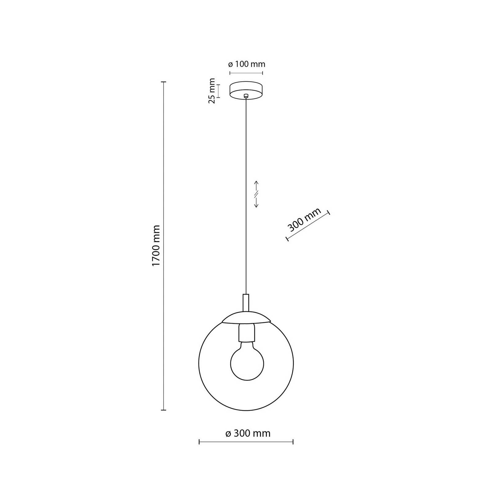 Hängeleuchte Esme, Ø 30 cm, rauchgrau, Glas, Kugel, E27 Hängeleuchte Esme, Ø 30 cm, rauchgrau, Glas, Kugel, E27 von TK Lighting