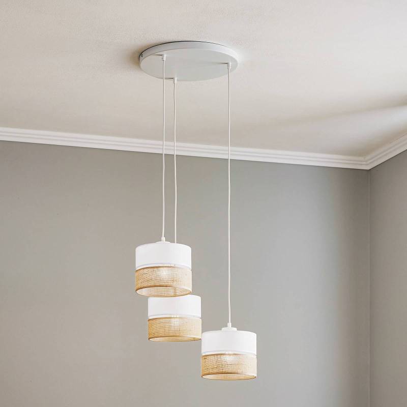 Hängeleuchte Linobianco, rund, dreiflammig von TK Lighting