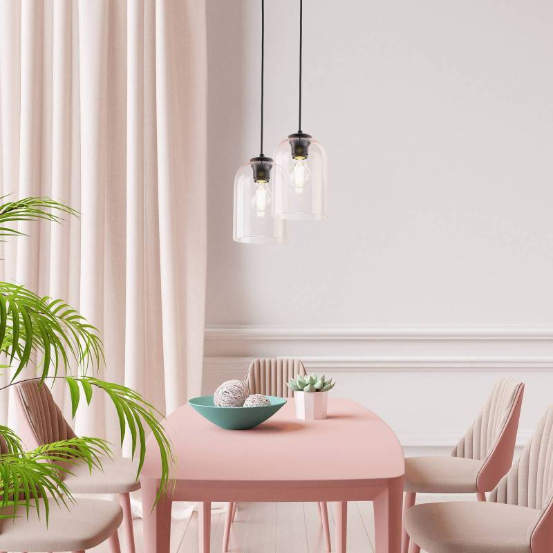 Hängeleuchte Molly, pink, Ø 14 cm, Metall/Glas von TK Lighting