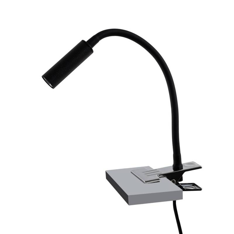 Klemmleuchte Lagos, schwarz, Metall, 30 cm, Leselampe, G9 von TK Lighting