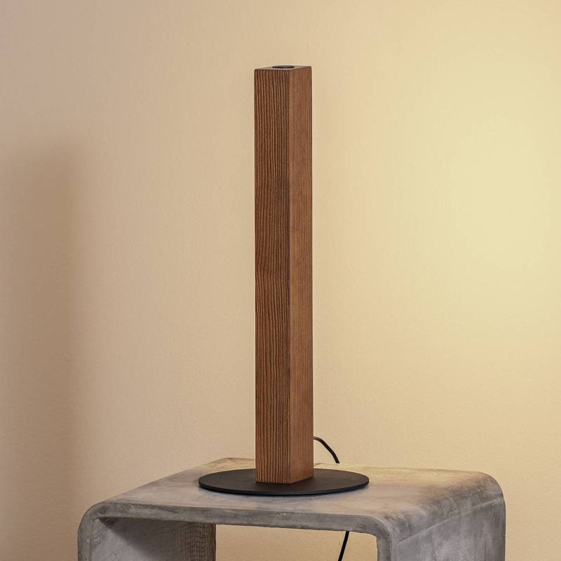 LED-Holztischleuchte Teo, kiefer, 42 cm, Touchdimmer von TK Lighting