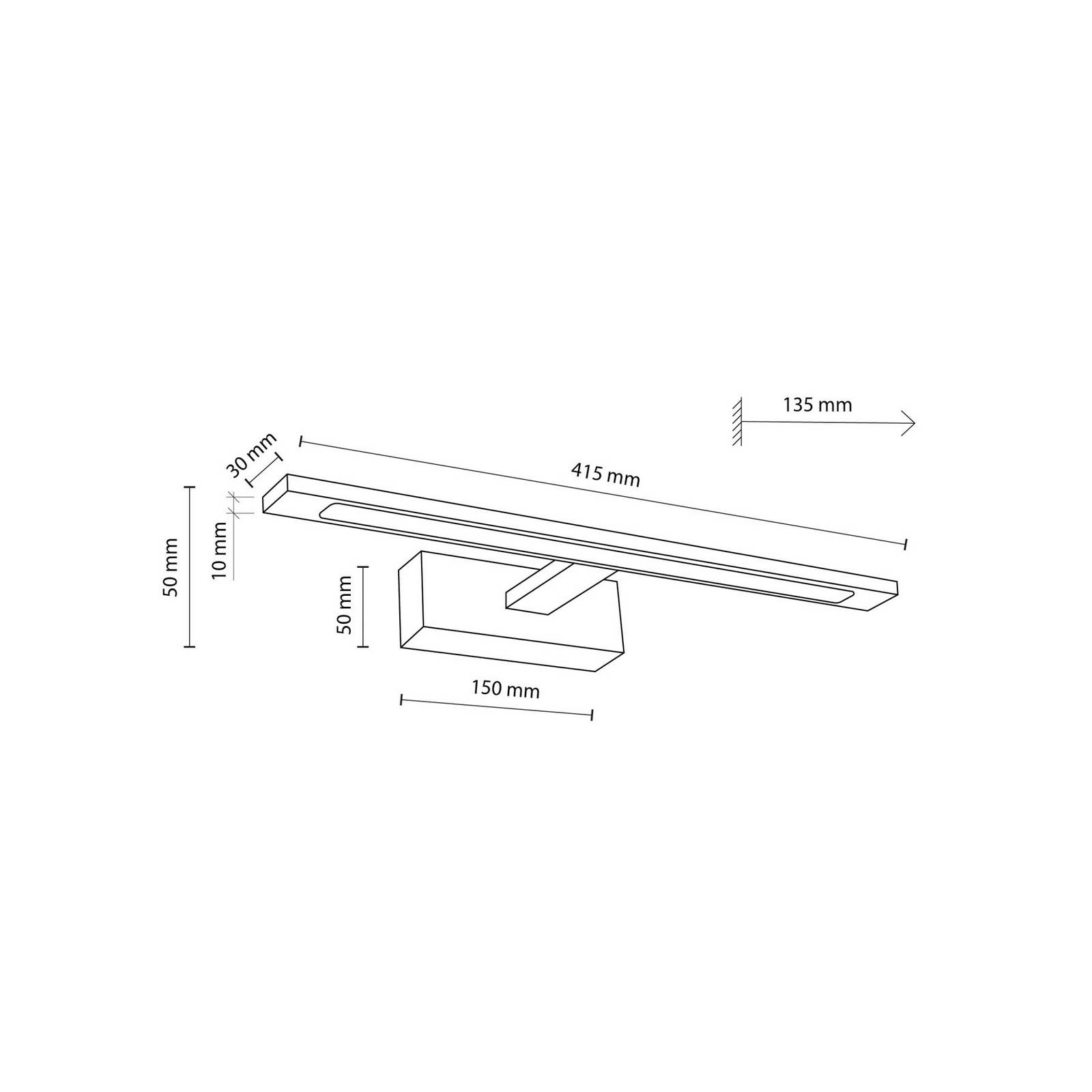 LED-Wandlampe Gallery chromfarben Metall Breite 41,5 cm IP44 LED-Wandlampe Gallery chromfarben Metall Breite 41,5 cm IP44 von TK Lighting