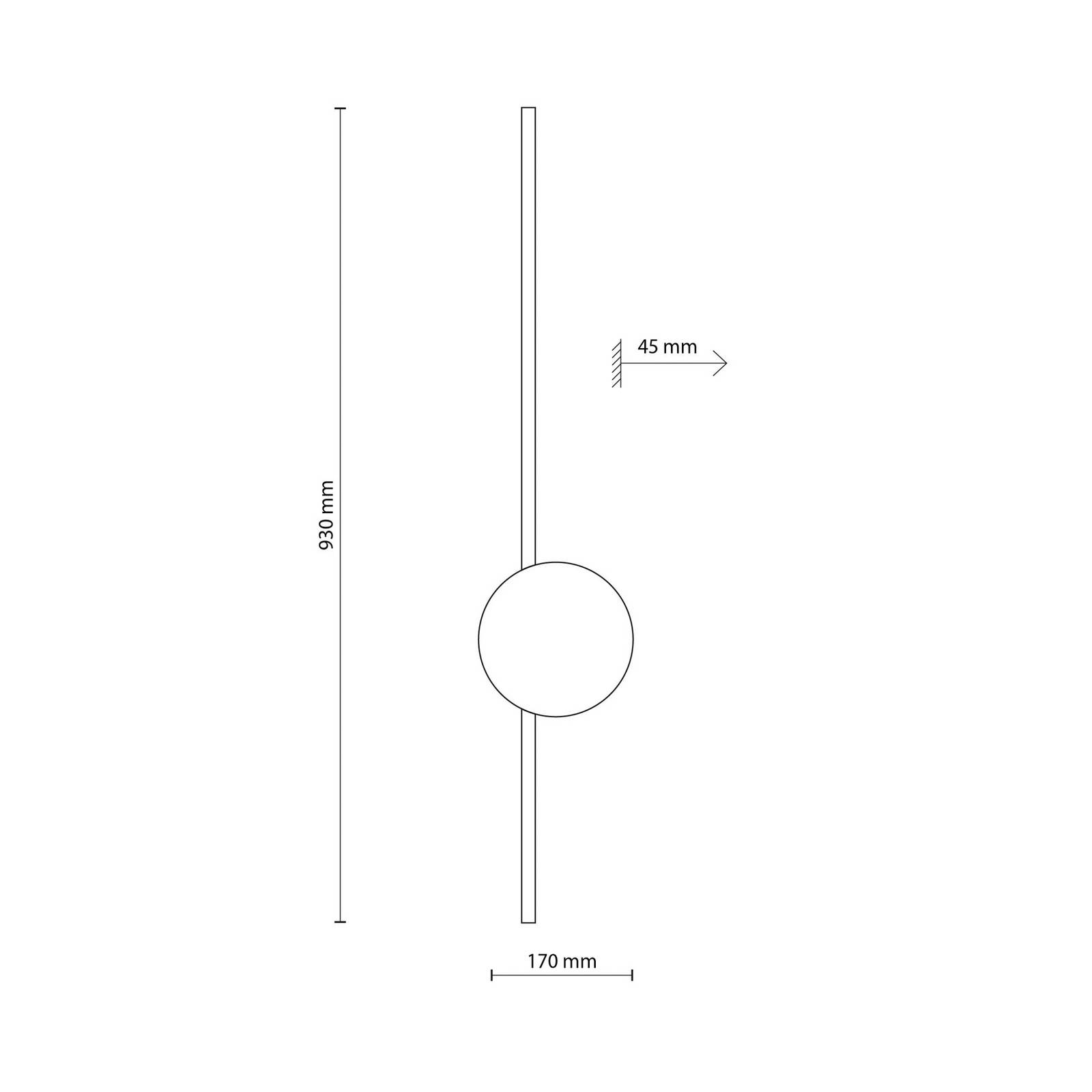 LED-Wandlampe Java II, schwarz, Höhe 93 cm, Metall LED-Wandlampe Java II, schwarz, Höhe 93 cm, Metall von TK Lighting